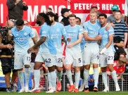 Hasil Premier League: Manchester is Blue, Manchester United Tumbang Lawan 10 Pemain di Old Trafford