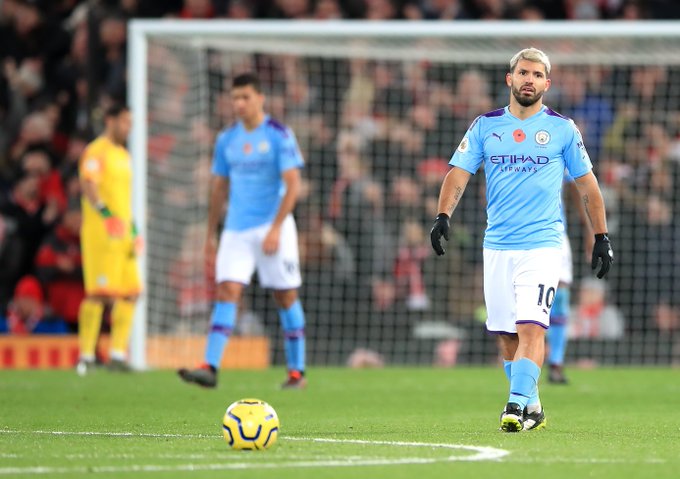 Rekor Buruk Sergio Aguero di Anfield Berlanjut