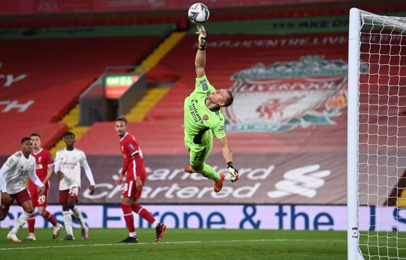 Lakukan 7 Penyelamatan Kontra Liverpool, Bernd Leno Buktikan Kualitas Kiper Nomor Satu Arsenal