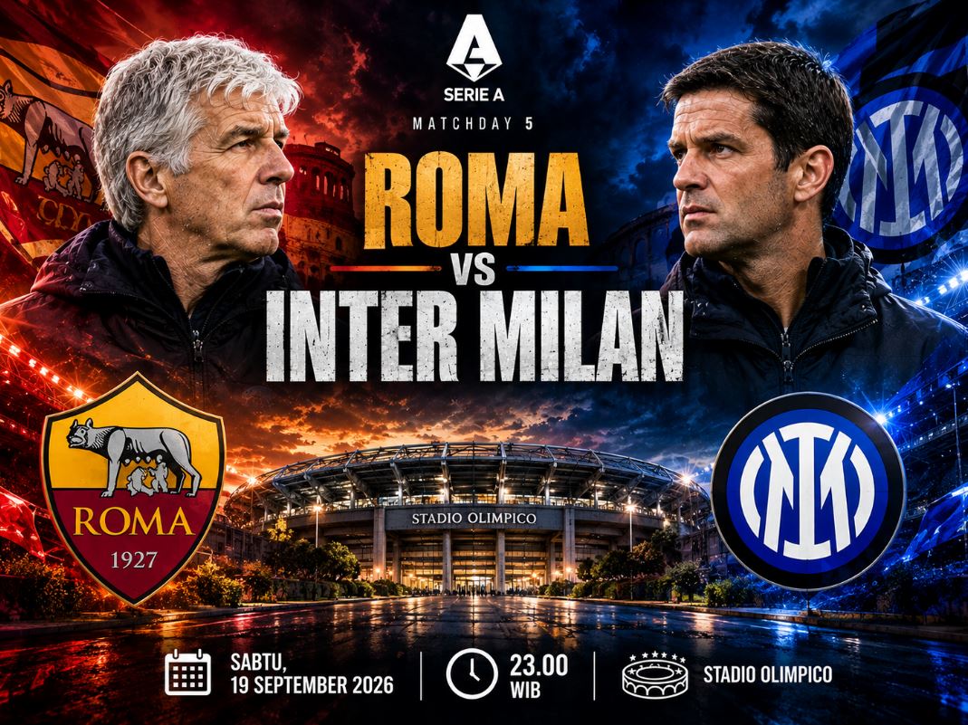Prediksi Skor dan Link Live Streaming AS Roma vs Inter Milan: Duel Dua Klub Papan Atas Serie A