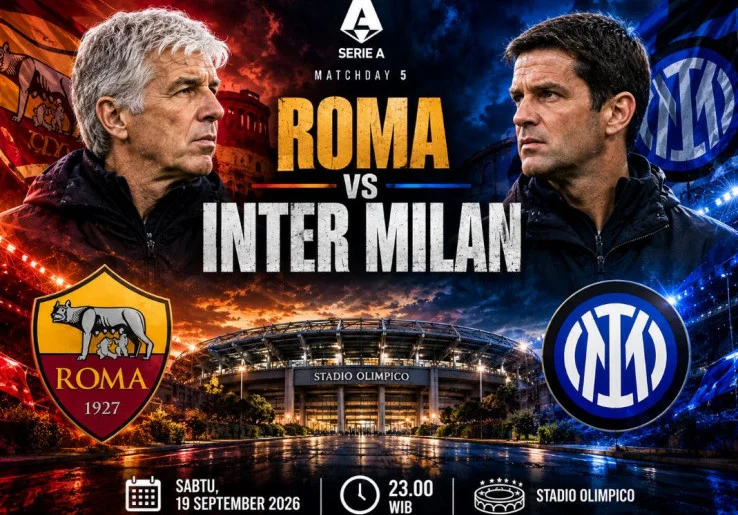 Prediksi Skor dan Link Live Streaming AS Roma vs Inter Milan: Duel Dua Klub Papan Atas Serie A