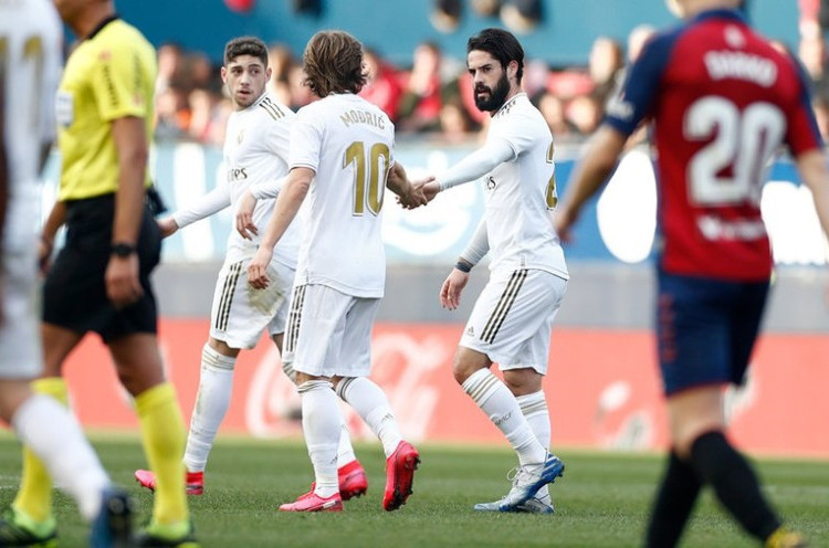 Osasuna 1-4 Real Madrid: El Real Kukuh di Puncak Klasemen