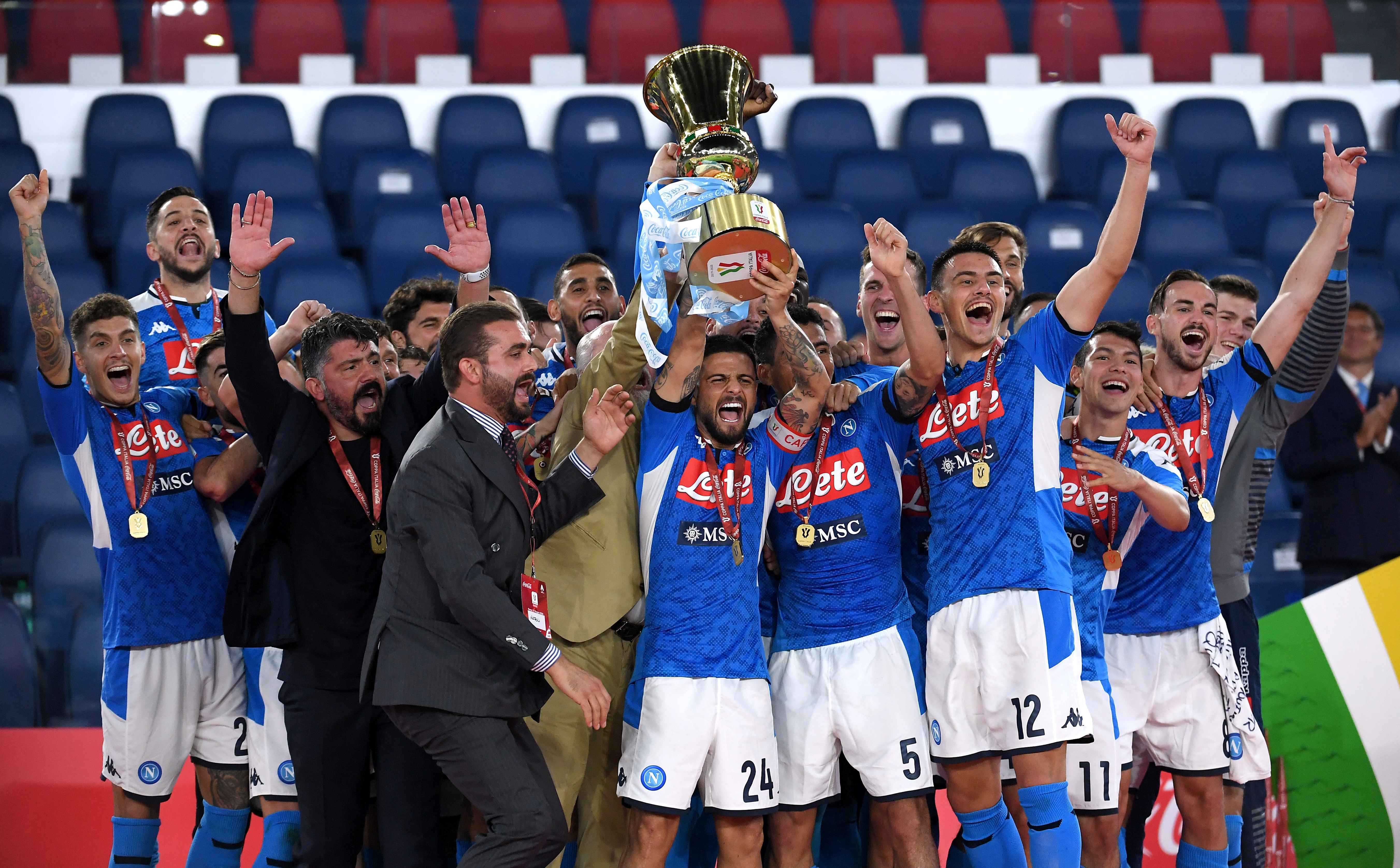 Lewat Adu Penalti, Napoli Taklukkan Juventus untuk Raih Gelar Coppa Italia Keenam