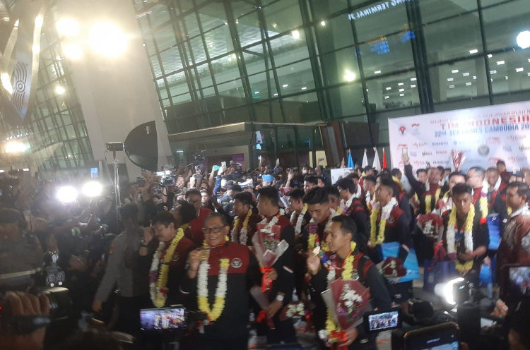 Tiba di Tanah Air, Timnas Indonesia U-22 Dapat Sambutan Meriah