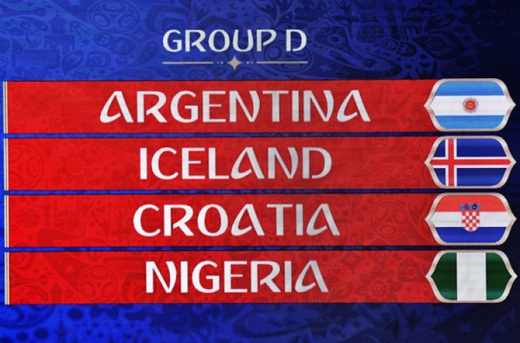 Jadwal Lengkap Grup D Piala Dunia 2018