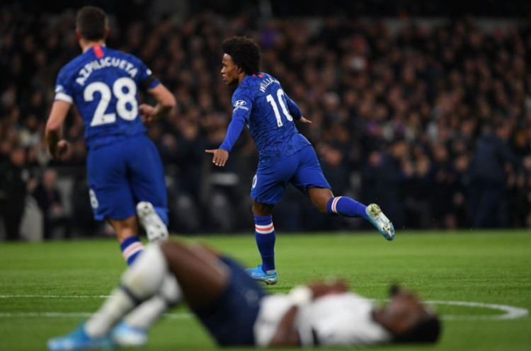 Tottenham 0-2 Chelsea: Willian Jadi Pembeda di Derby London