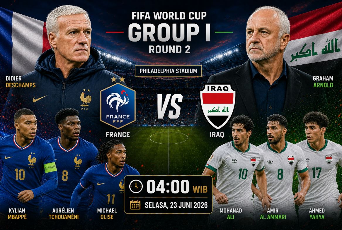 Prediksi dan Statistik Prancis vs Irak: Amankan Tiket 32 Besar Piala Dunia 2026