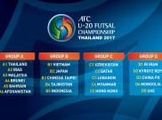 Inilah Hasil Undian Piala Asia Futsal U-20 2017