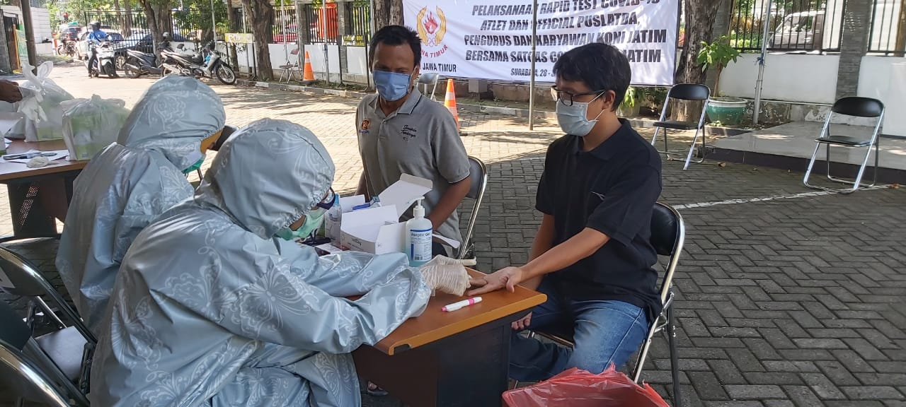 KONI Jatim Gelar Rapid Test COVID-19 untuk Atlet dan Pelatih Puslatda