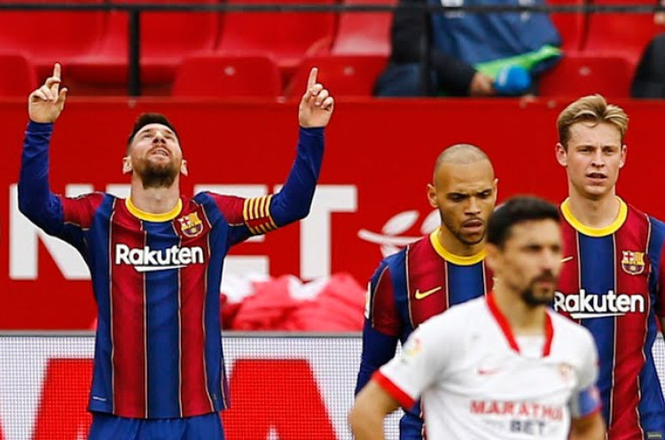 Sevilla 0-2 Barcelona: Lionel Messi Lanjutkan Hobi Jebol Gawang Los Nervionenses