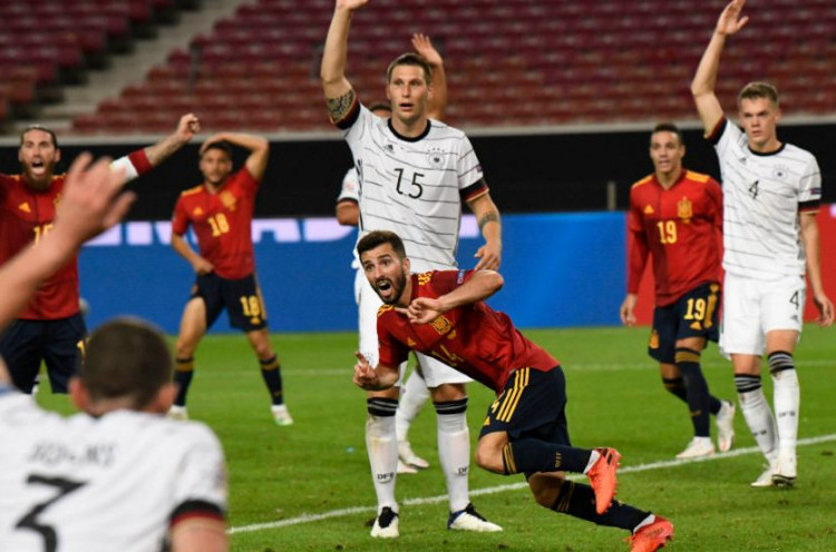 Hasil Laga UEFA Nations League: Jerman Diimbangi Spanyol, Ukraina Tekuk Swiss