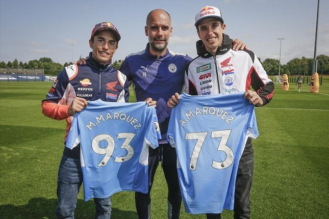 Jelang MotoGP Inggris, Marquez Mampir ke Markas Manchester City