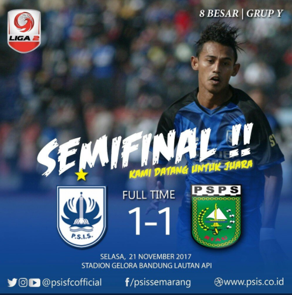 Hasil dan Klasemen Akhir Grup Y Babak 8 Besar Liga 2: PSIS Temani Persebaya ke Semifinal
