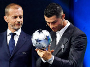 Undian Liga Champions: Cristiano Ronaldo dan Gianluigi Buffon Terima Penghargaan dari UEFA