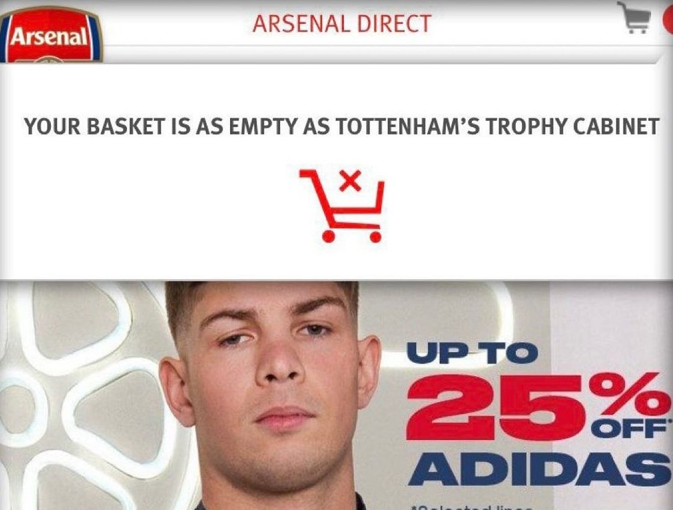 Usil, Toko Daring Arsenal Dijadikan Lahan Ejek Jumlah Trofi Tottenham