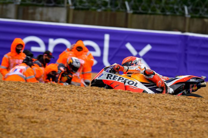 Sudah Tiga Balapan Marquez Tak Melihat Bendera Finis