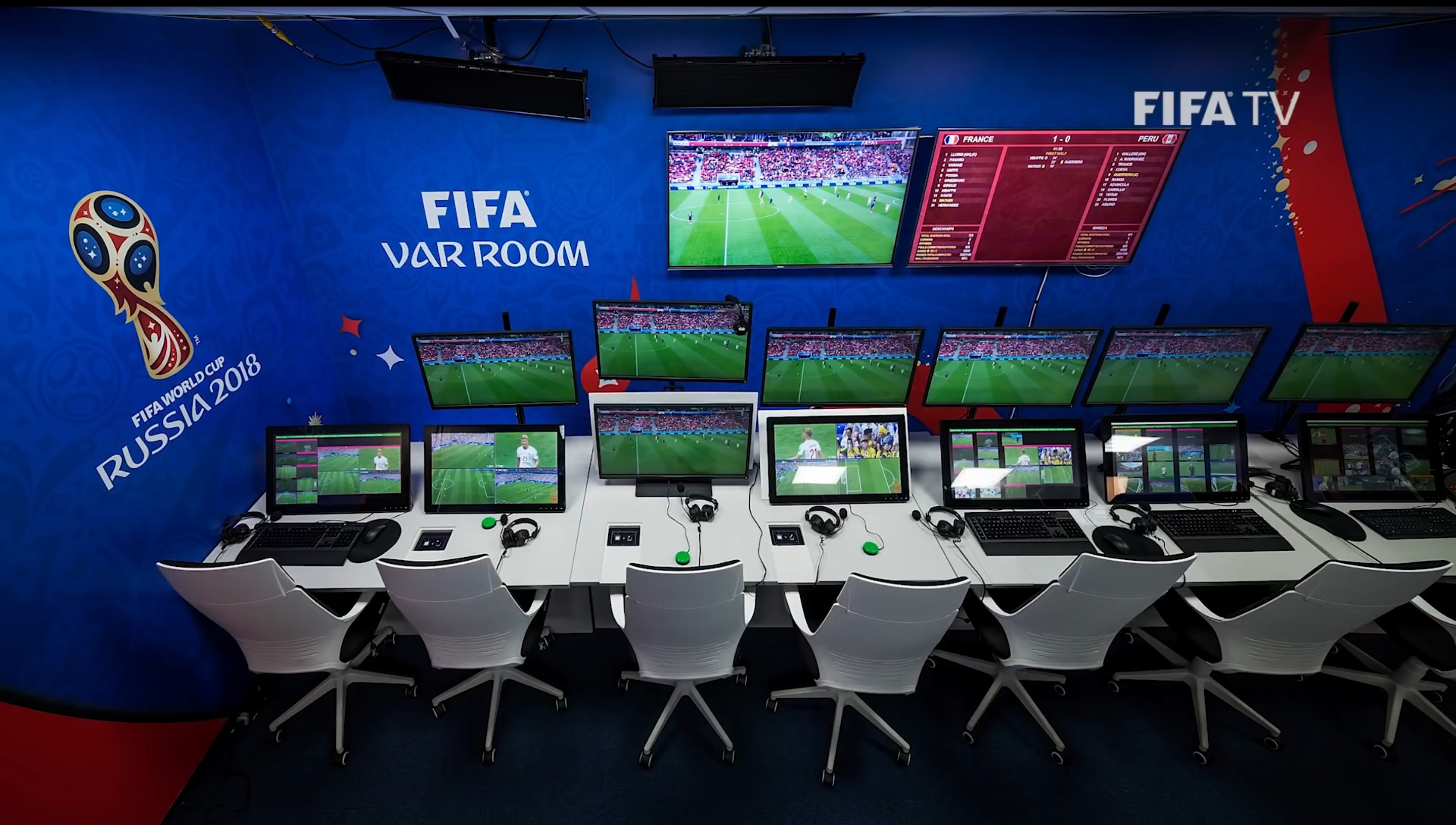 Ruang VAR untuk Piala Dunia 2018. (FIFA)
