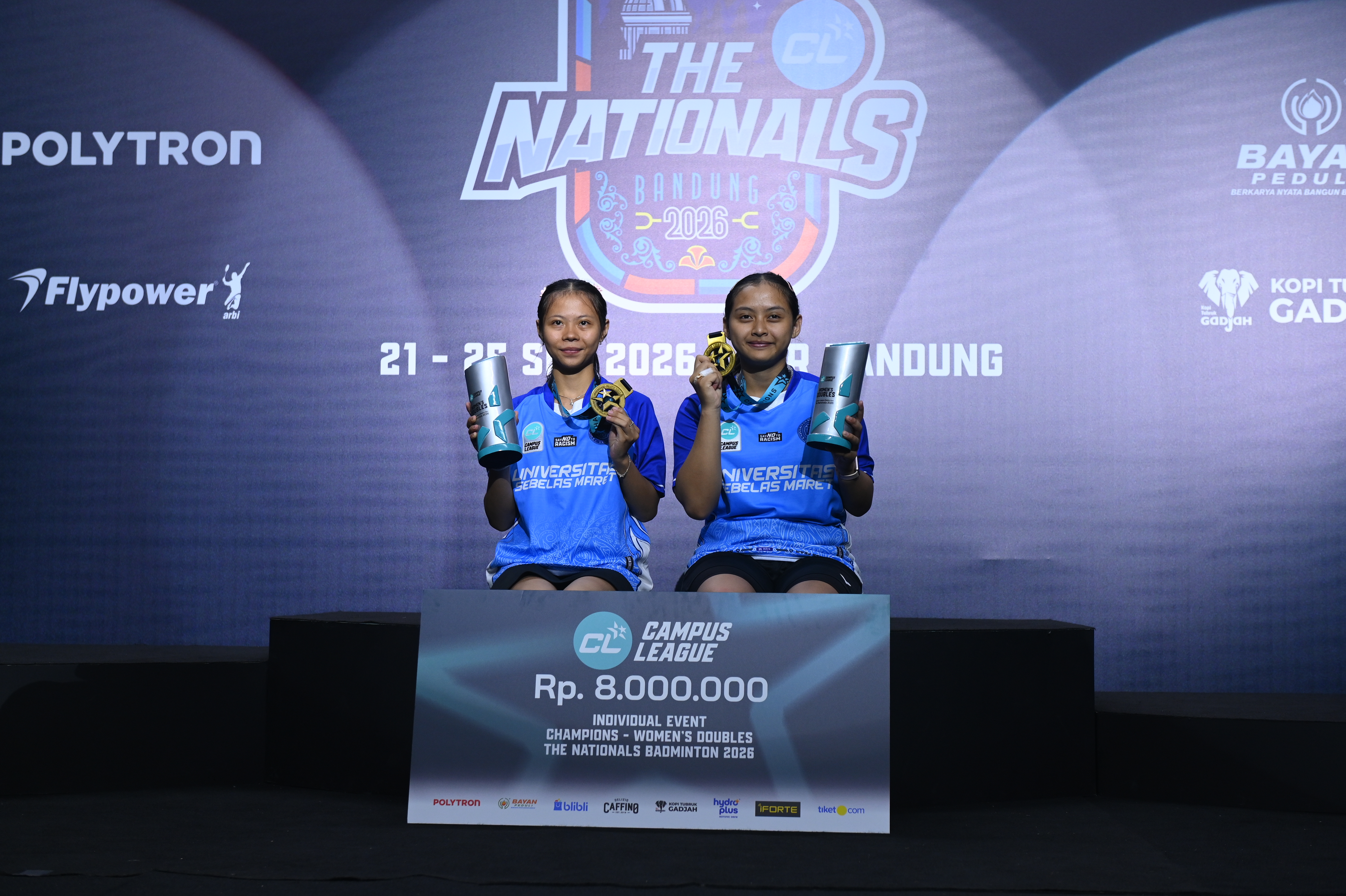 UNS Solo Borong Dua Gelar Juara Campus League Badminton The Nationals 2026