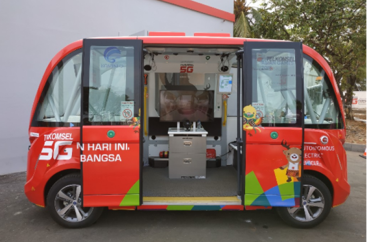 Bus Mini Tanpa Sopir di Asian Games 2018
