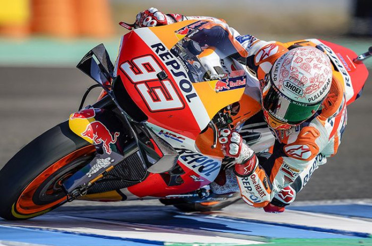 FP1 MotoGP Portugal: Marquez Langsung Tiga Besar, Rossi Kesulitan