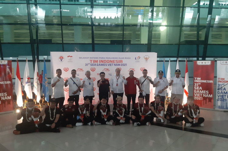 NOC Indonesia Sambut Kepulangan Kontingen Esports, Voli Pantai, dan Futsal