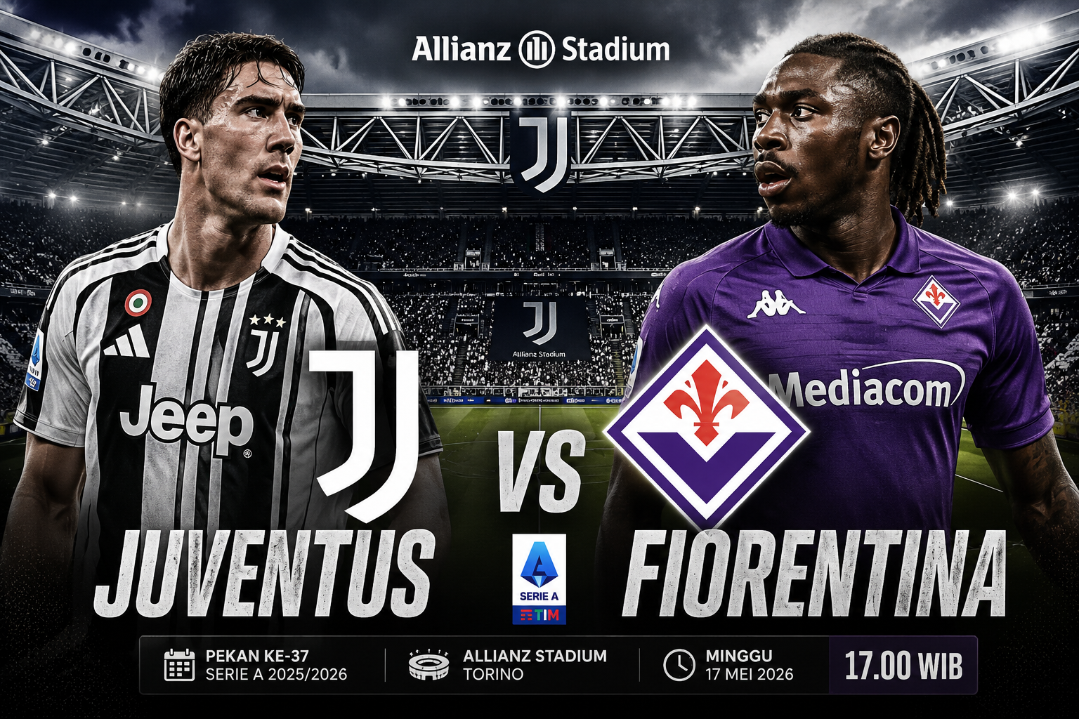 Prediksi dan Statistik Juventus vs Fiorentina: Nasib Bianconeri di Tangan Sendiri