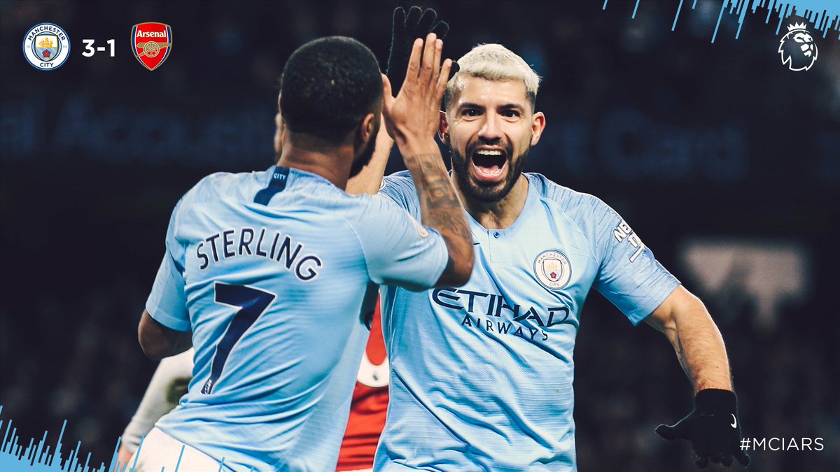 Manchester City 3-1 Arsenal: Hat-trick Sergio Aguero Benamkan The Gunners