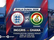 Jadwal Siaran Langsung dan Link Streaming Inggris vs Ghana, Live TVRI Rabu (24/6) Pukul 03.00 WIB