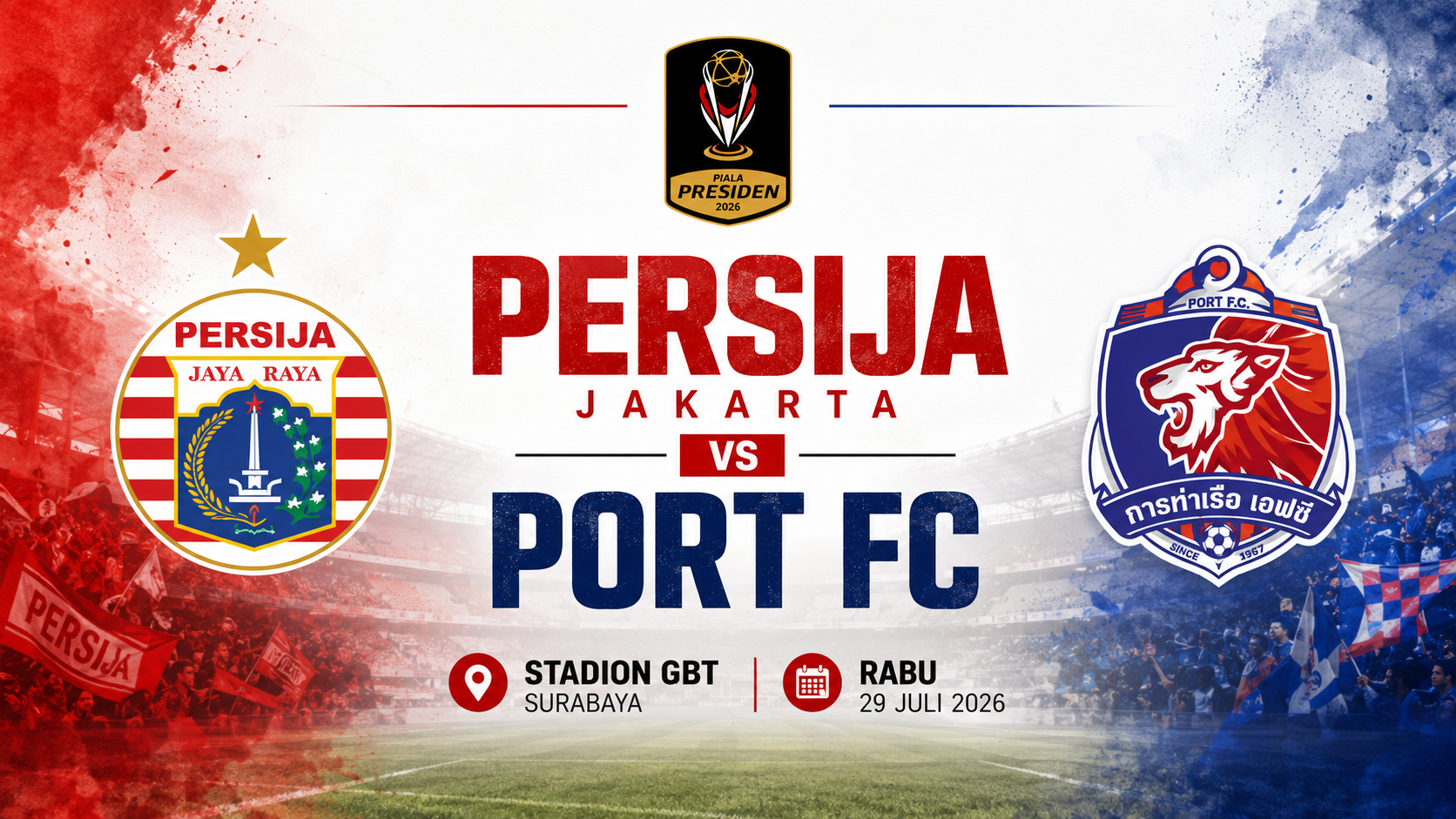 Cara Nonton Gratis dan Link Streaming Persija Jakarta vs Port FC di Piala Presiden 2026