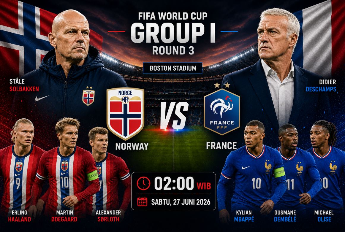 Prediksi dan Statistik Norwegia vs Prancis: Sorotan Duel Erling Haaland dengan Kylian Mbappe