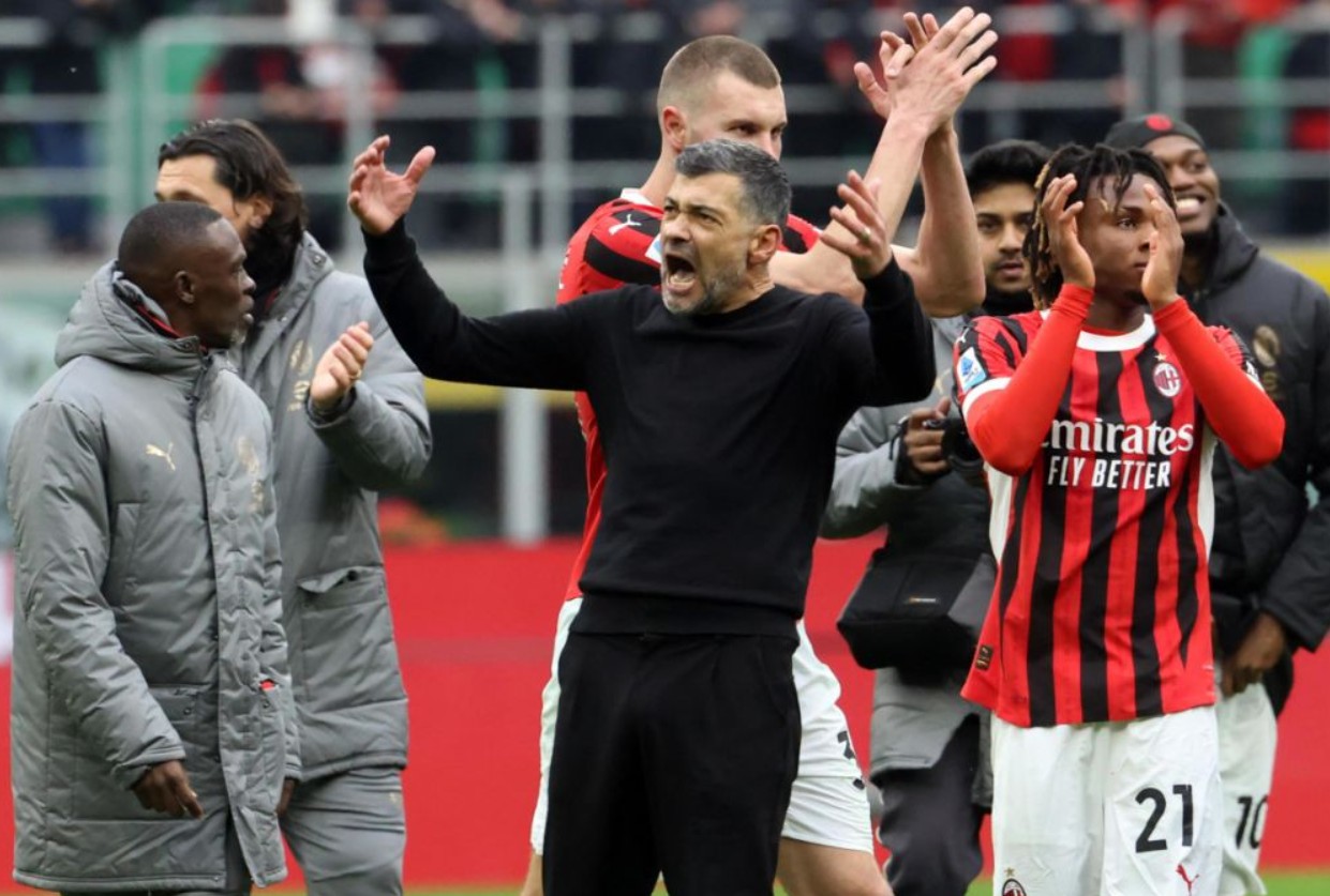 Bikin Stres, Sergio Conceicao Emoh AC Milan Menang Dramatis Lagi