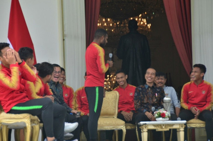 Momen Spesial Penggawa Timnas Indonesia U-22 Minta Sesuatu kepada Jokowi