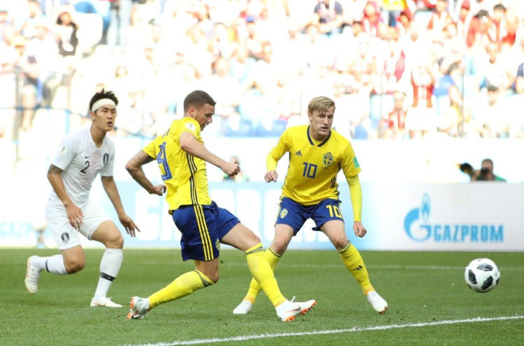Swedia 1-0 Korea Selatan: Bantuan VAR Untungkan The Blue Yellow