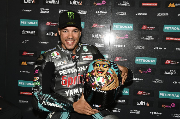 Tak Hanya Rossi, Morbidelli Gunakan Helm Spesial Sarat Pesan di MotoGP San Marino