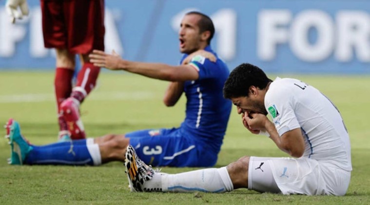 Pandangan Berbeda Chiellini Terkait Gigitan Luis Suarez di Piala Dunia 2014