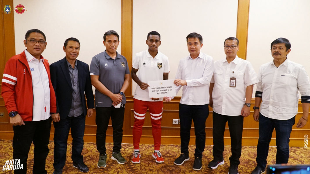 Timnas Indonesia U-16 Dapat Bonus dari Presiden Jokowi