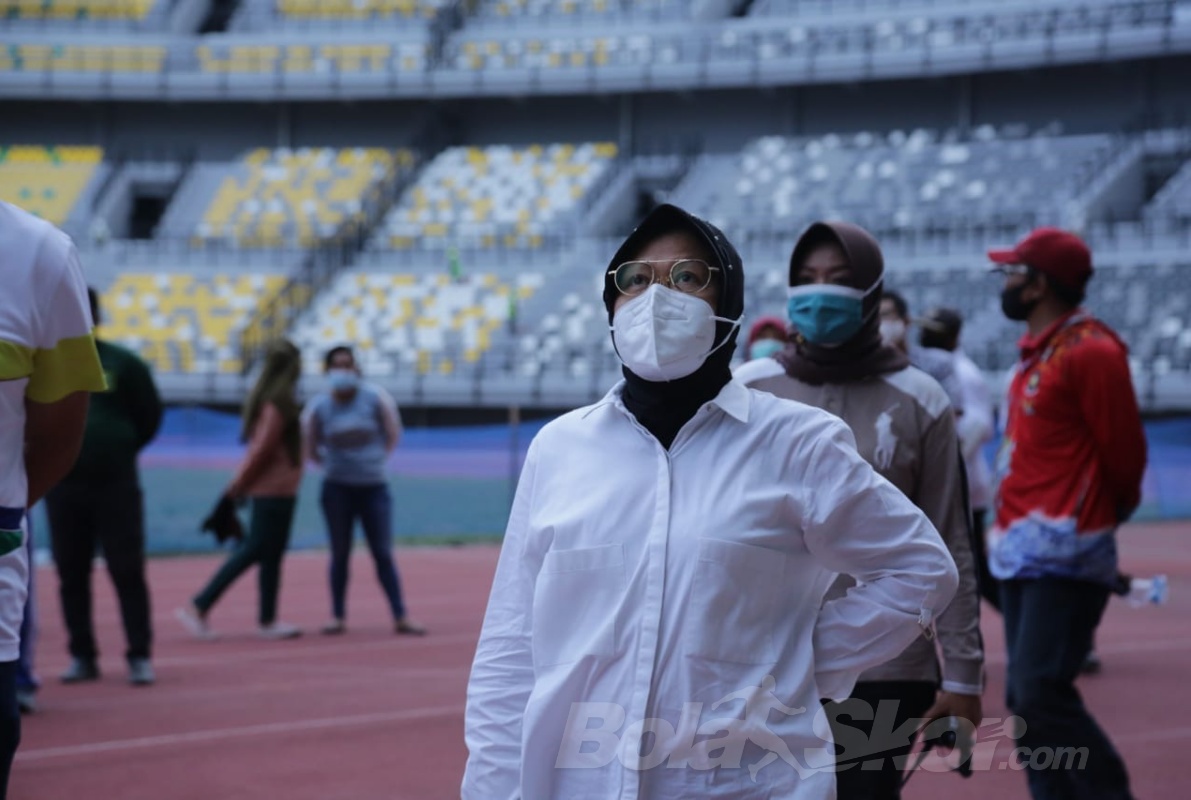 Terkait Renovasi GBT untuk Piala Dunia U-20, Risma Klaim Kebutuhan Utama Sudah Rampung