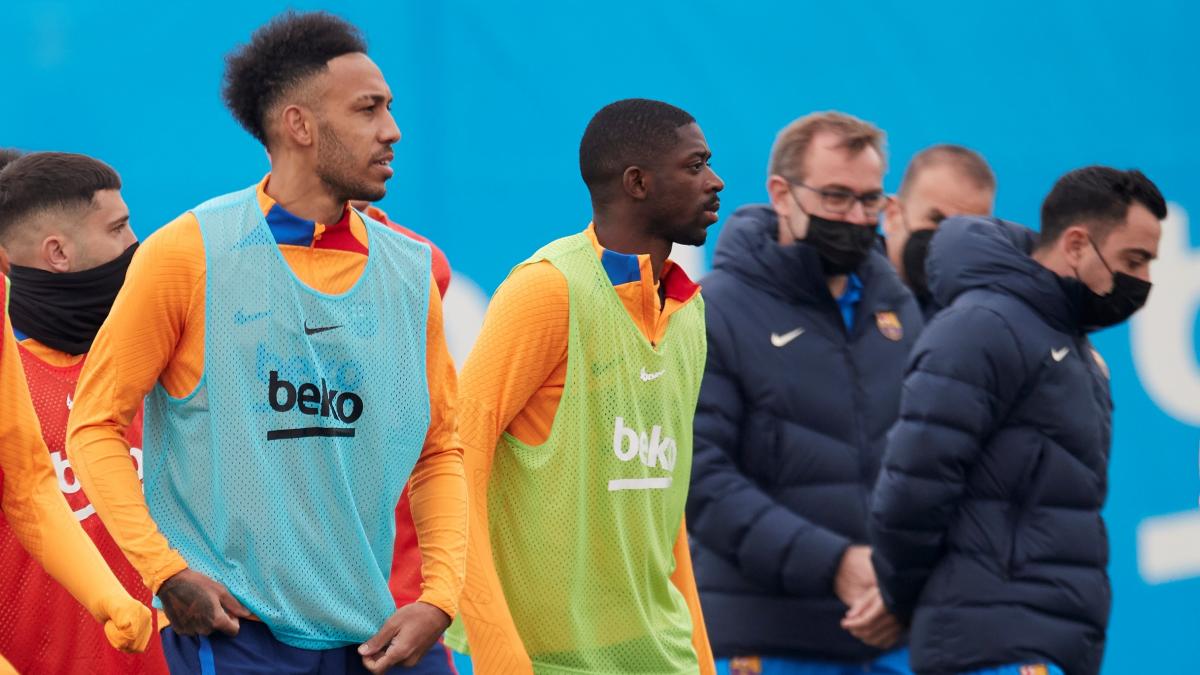 Usaha Nyata Aubameyang Bujuk Dembele Bertahan di Barcelona