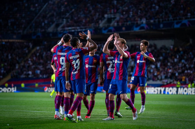 Hasil Liga Champions: Barcelona Pesta Gol, Manchester City Raih Tiga Poin