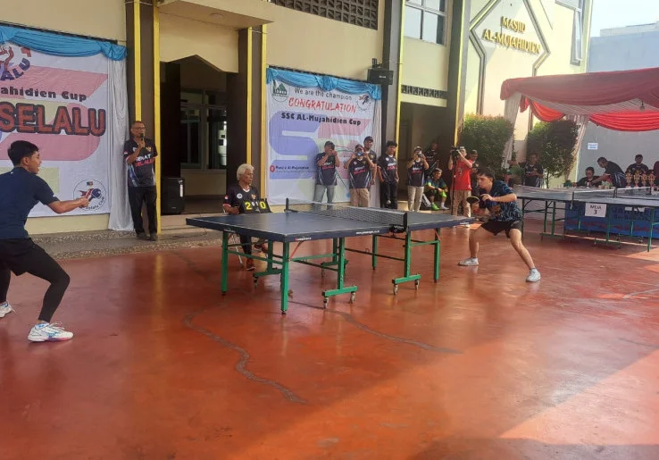 Duel Atlet Tenis Meja Nasional di SSC Al Mujahidien Cup 2026