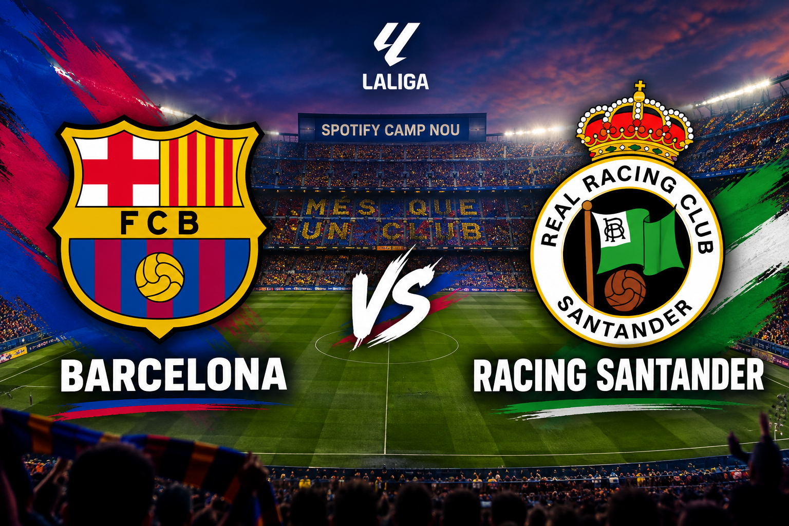 Prediksi dan Link Streaming Barcelona vs Racing Santander: Potensi Hujan Gol