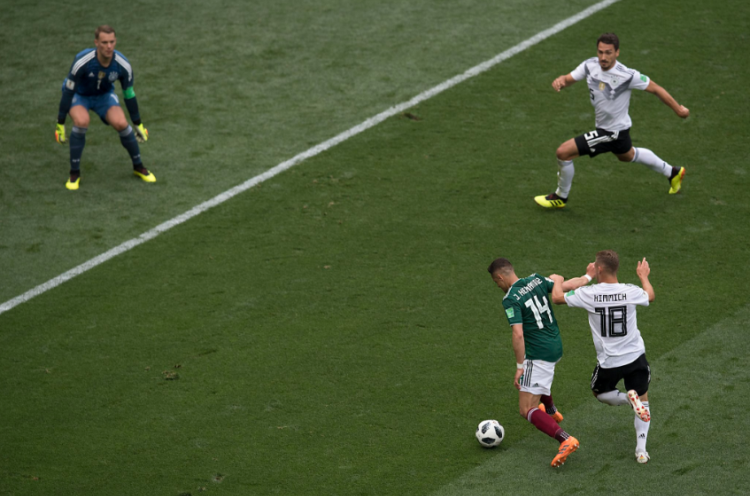 Jerman Tertekan, Meksiko Unggul 1-0 di Babak I