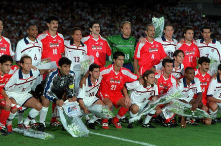 Ketika Seikat Mawar di Laga Iran Vs Amerika Serikat Piala Dunia 1998 Hapus Ketegangan Politik