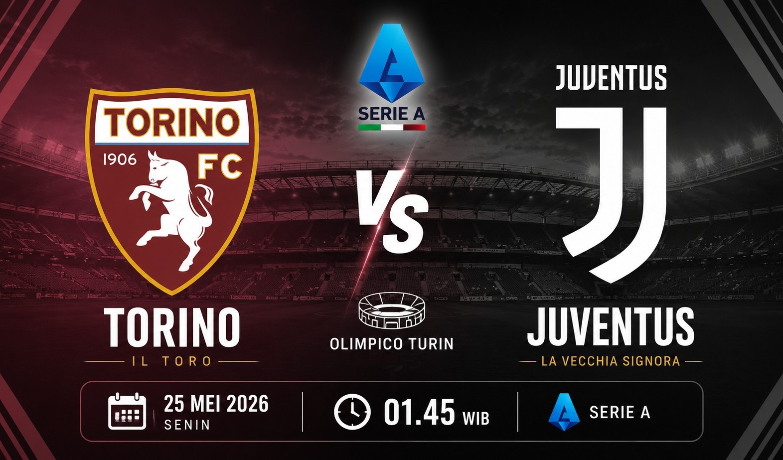 Prediksi dan Statistik Torino vs Juventus: Bianconeri Wajib Menang demi Liga Champions