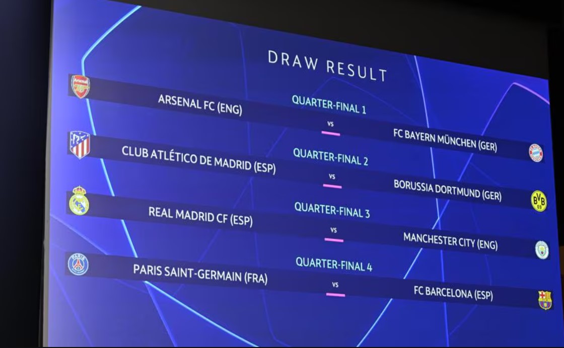 Perempat Final Liga Champions: Man City Hadapi Real Madrid, Arsenal Lawan Bayern