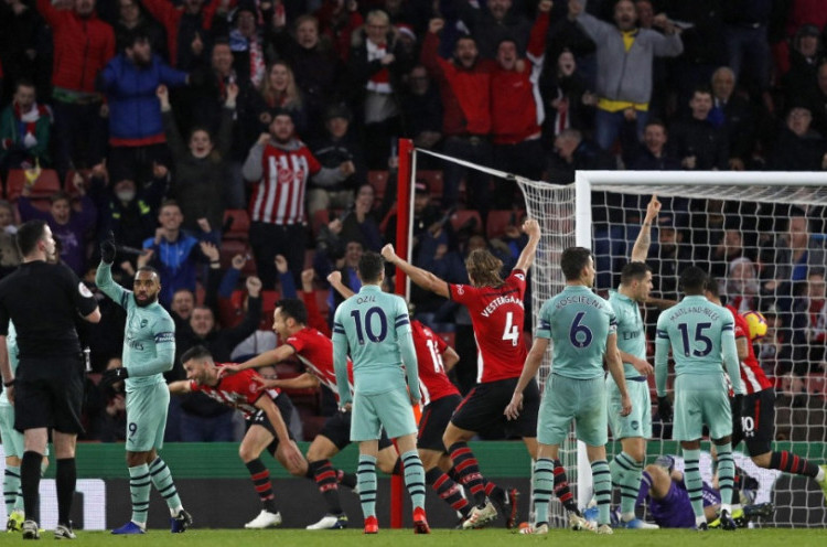 Southampton 3-2 Arsenal: Akhir 22 Laga Beruntun Unbeaten The Gunners