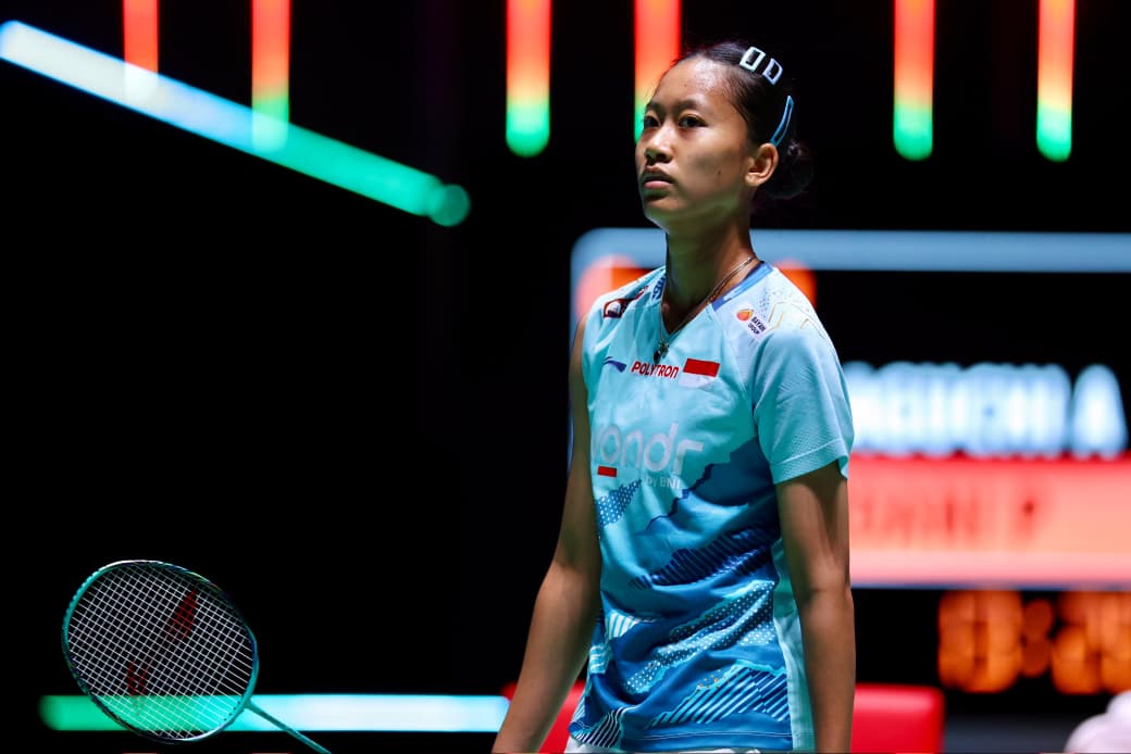 Aksi Putri Kusuma Wardani di Japan Open 2026. (PBSI)