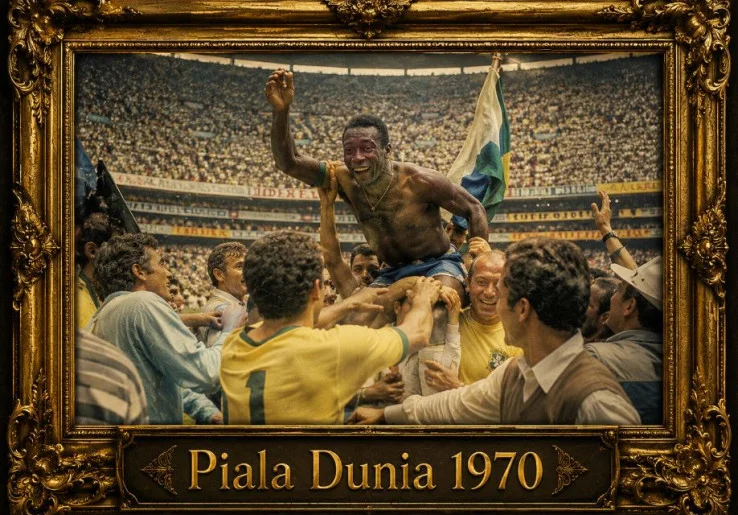 Kilas Balik Piala Dunia 1970: Trofi Bersejarah Jules Rimet dan Kejayaan Tim Terbaik Sepanjang Masa Brasil di Azteca