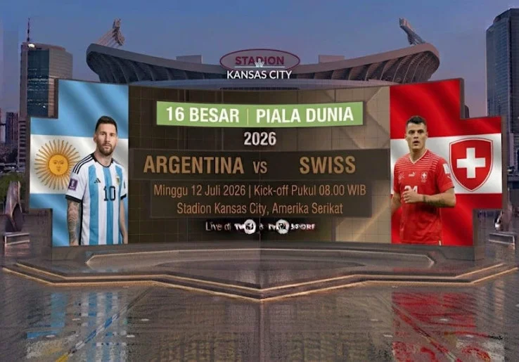 Jadwal Siaran Langsung dan Link Streaming Argentina vs Swiss, Live TVRI Minggu (12/7) Pukul 08.00 WIB