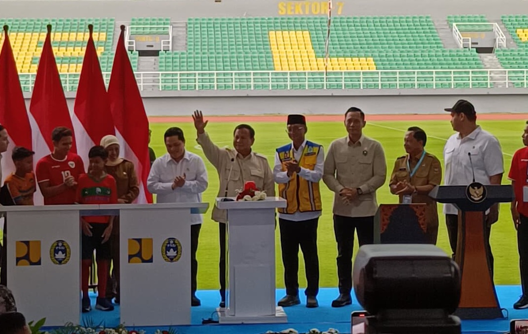 Resmikan 17 Stadion Renovasi Kementerian PU, Presiden Prabowo Subianto Bertekad Agar Indonesia Lolos Piala Dunia